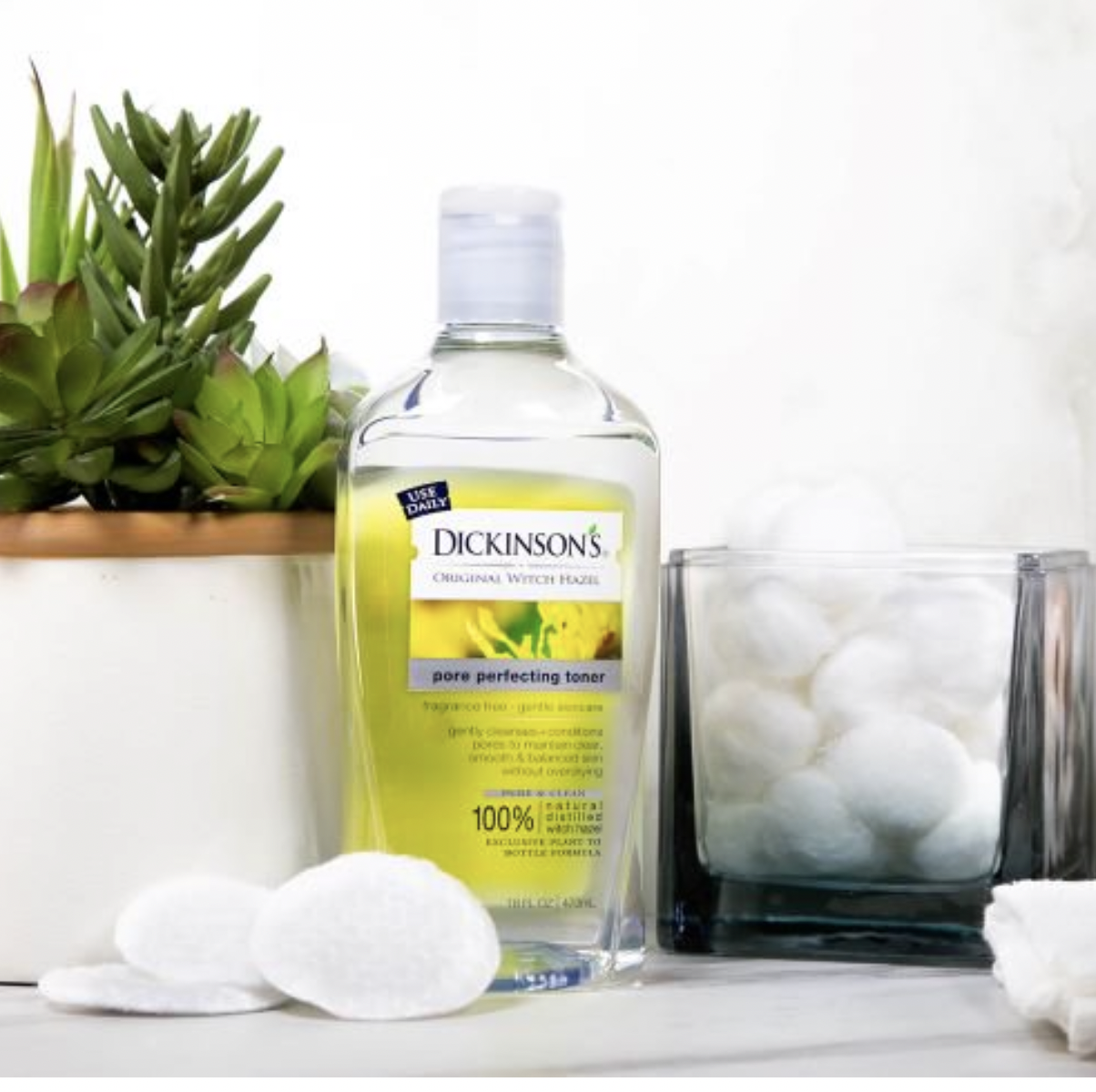 DICKINSON's Original Witch Hazel Pore Perfecting Toner, 100% Natural, 16 fl oz - Image 2