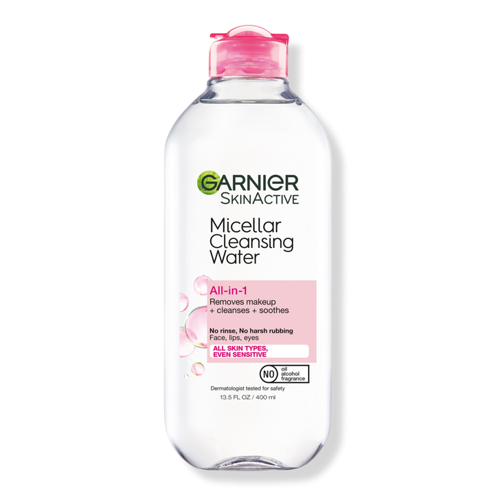 GARNIER SkinActive Micellar Cleansing Water All-in-1 Cleanser & Makeup Remover pink