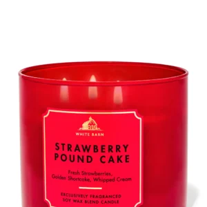 BATH & BODY WORKS 3-Wick Candle Strawberry Poundcake