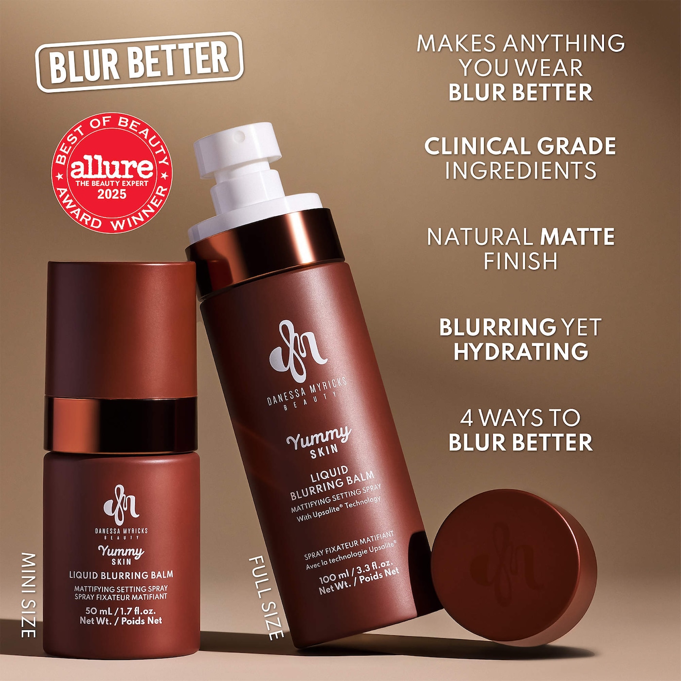 DANESSA MYRICKS Yummy Skin Liquid Blurring Balm Mattifying Setting Spray - Image 2