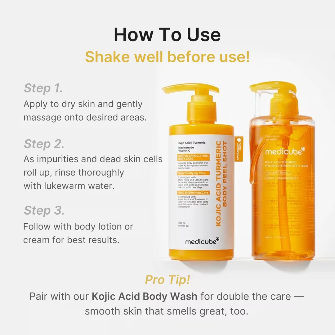 MEDICUBE Kojic Acid Turmeric Body Peel Shot - Image 4