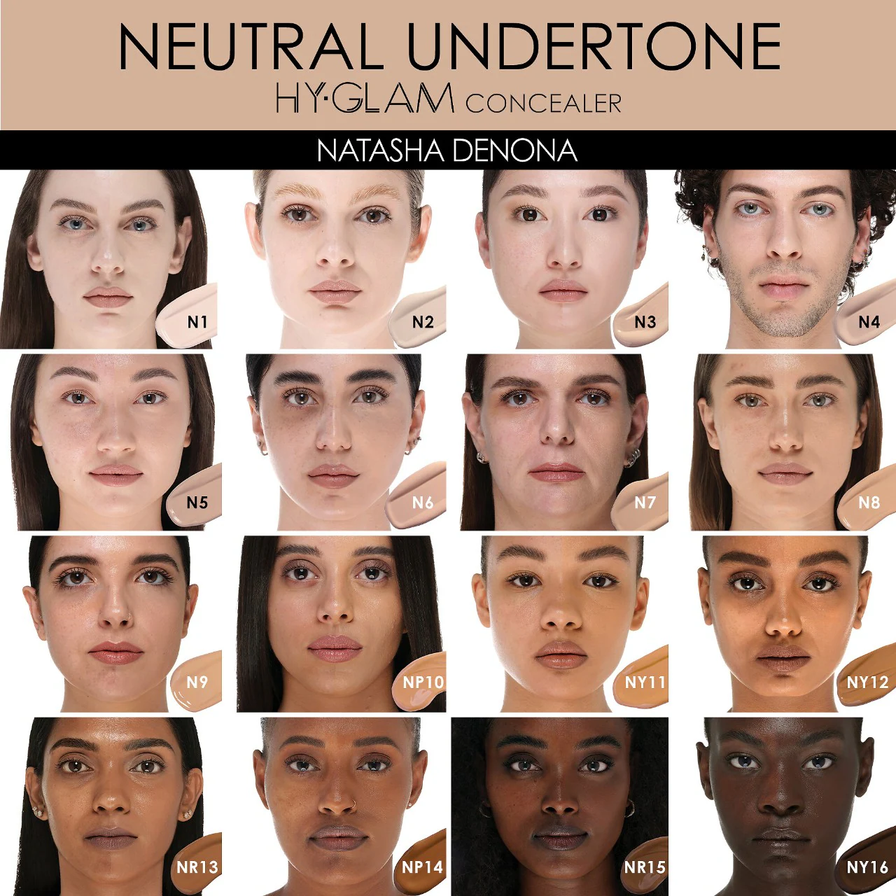 NATASHA DENONA Hy-Glam Brightening & Hydrating Medium to Full Coverage Crease Proof Serum Concealer - Image 3